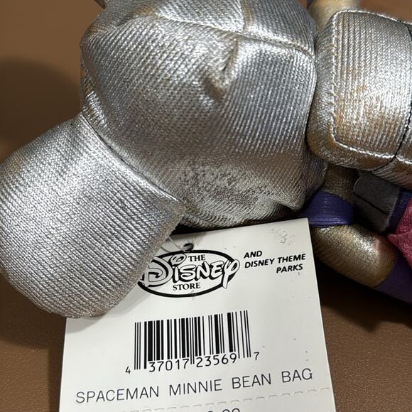 Vintage The Disney Store spaceman Mickey and spaceman Minnie bean bags flawed - Picture 8 of 10
